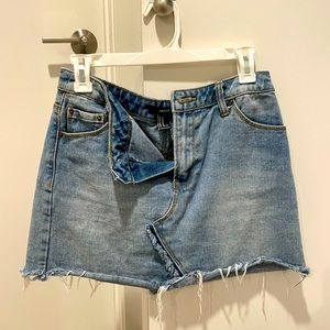 Denim mini skirt